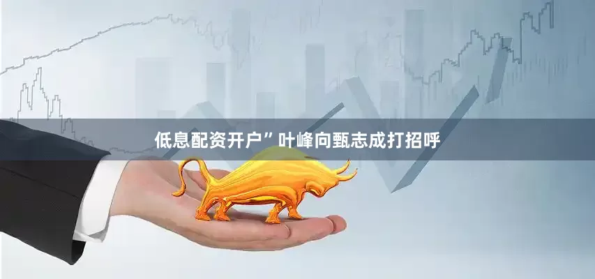 低息配资开户”叶峰向甄志成打招呼